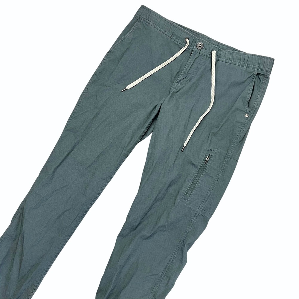 Vuori Ripstop Climber Pants Agave Green Organic Cotton Stretch Size L V401 - EUC